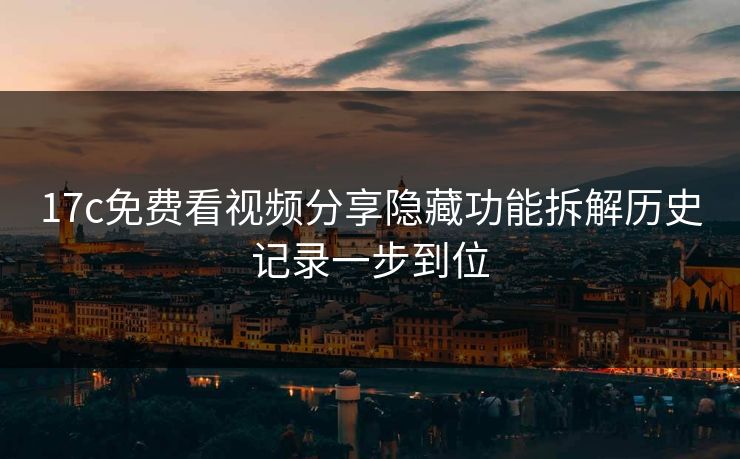 17c免费看视频分享隐藏功能拆解历史记录一步到位