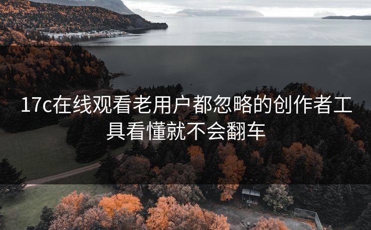 17c在线观看老用户都忽略的创作者工具看懂就不会翻车